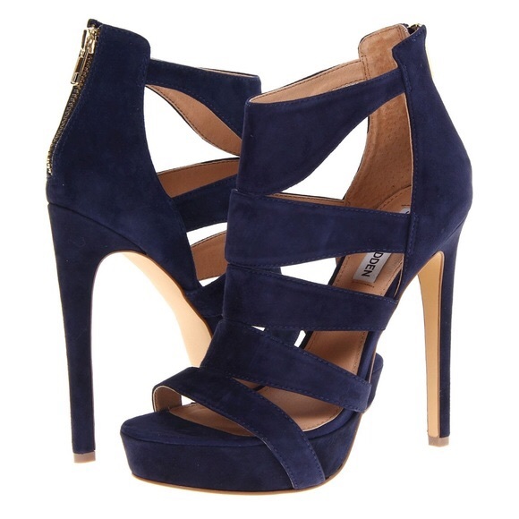 steve madden navy blue heels